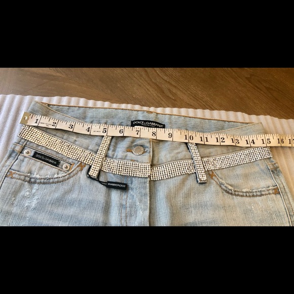 DOLCE & GABBANA CRYSTAL JEANS $475 NEW 38 - Picture 8 of 14